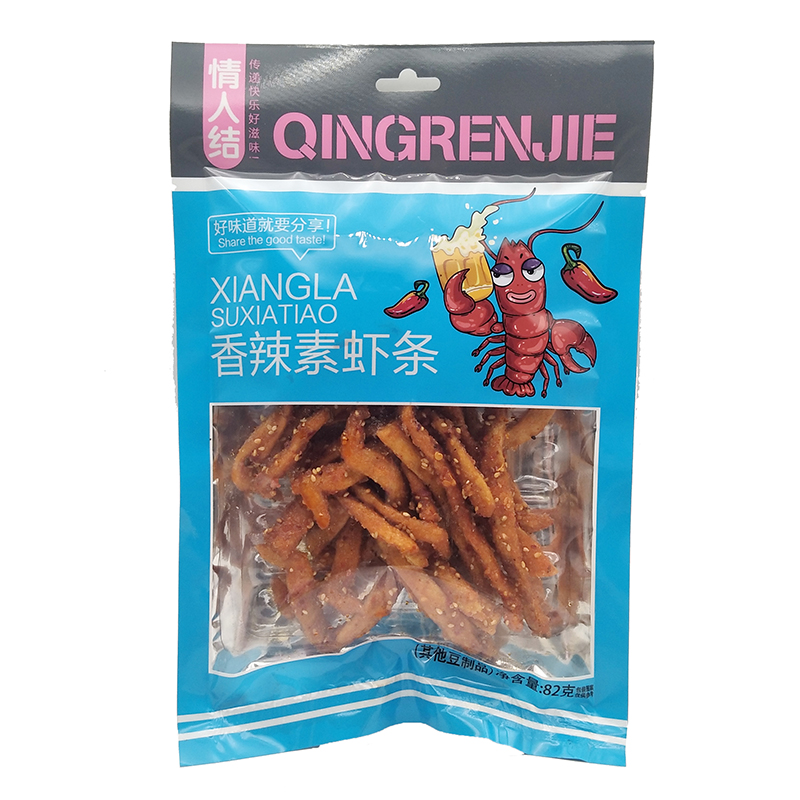 82g香辣素虾条